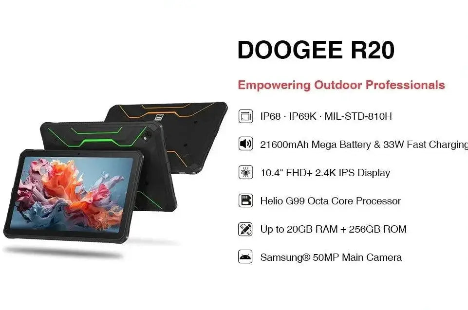 Rugged Tablet for Real-World Field Work — Orange