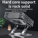 Phone Tablet Stand Adjustable Aluminum Alloy Laptop Tablet Up to 17 Inch Portable Folding Cooling Support