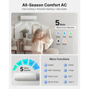 Quiet Ductless Mini Split Air Conditioner, Inverter Heat Pump, For Rooms Up To 750 Sq.Ft, 12000 BTU 230V 22 SEER2, Custom