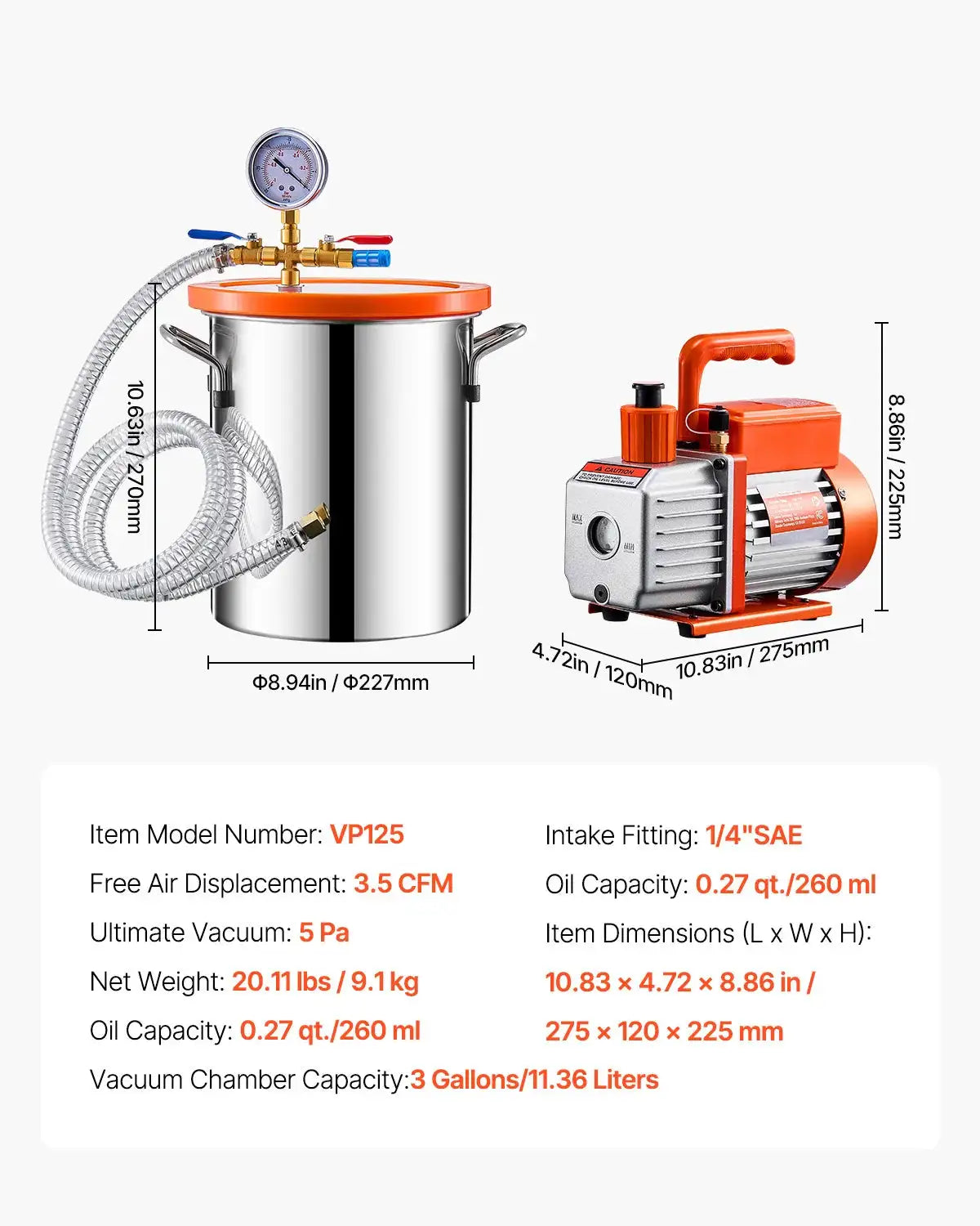 Vacuum Chamber And Pump Kit — product view 8