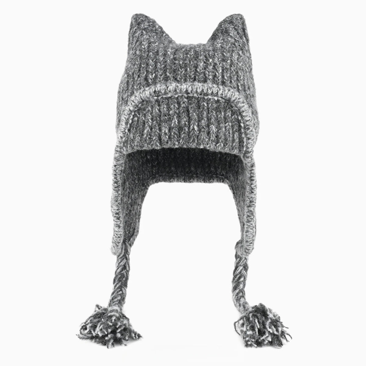 Earflap Knit Winter Hat