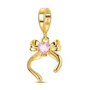 Charm Bead Pendent Silver Gold