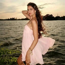 Flattering Backless Chiffon Dress