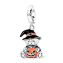 Halloween Skull Charm Bead Sterling