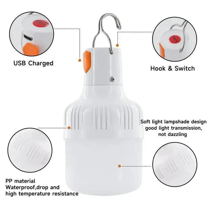 USB Rechargeable LED Lantern For Outdoor Adventures Camping