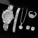 Ladies Alloy Watch - Elegant Quartz Crystal Band