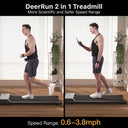 2 In 1 Walking Pad Treadmill Under Desk Fitness Bluetooth