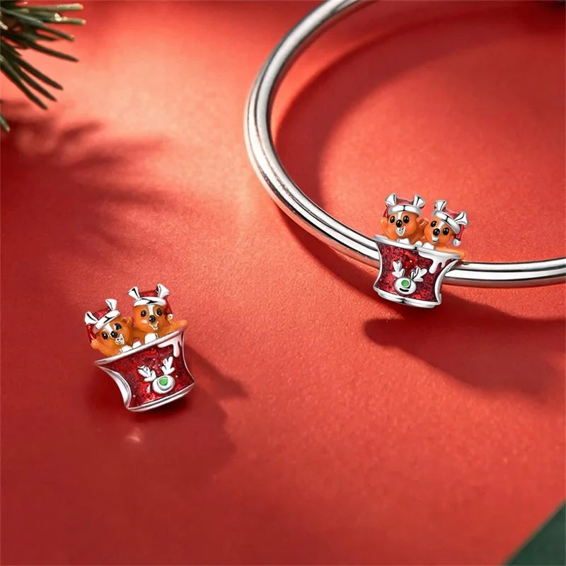 Sterling Silver Christmas Charm Santa