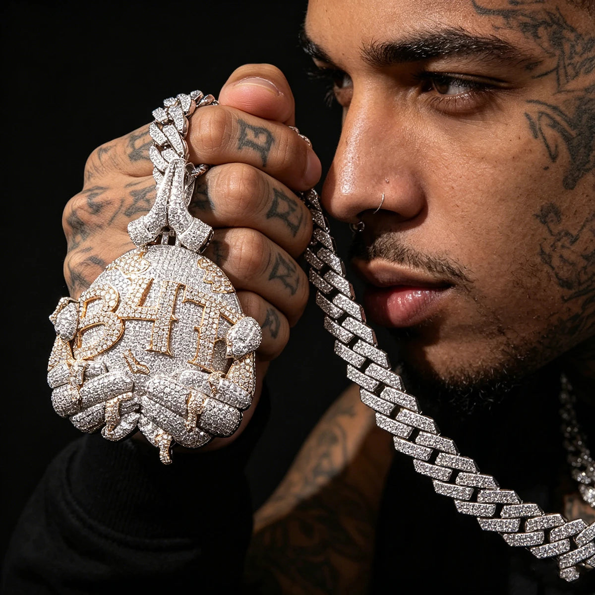 Iced Out Round D Number