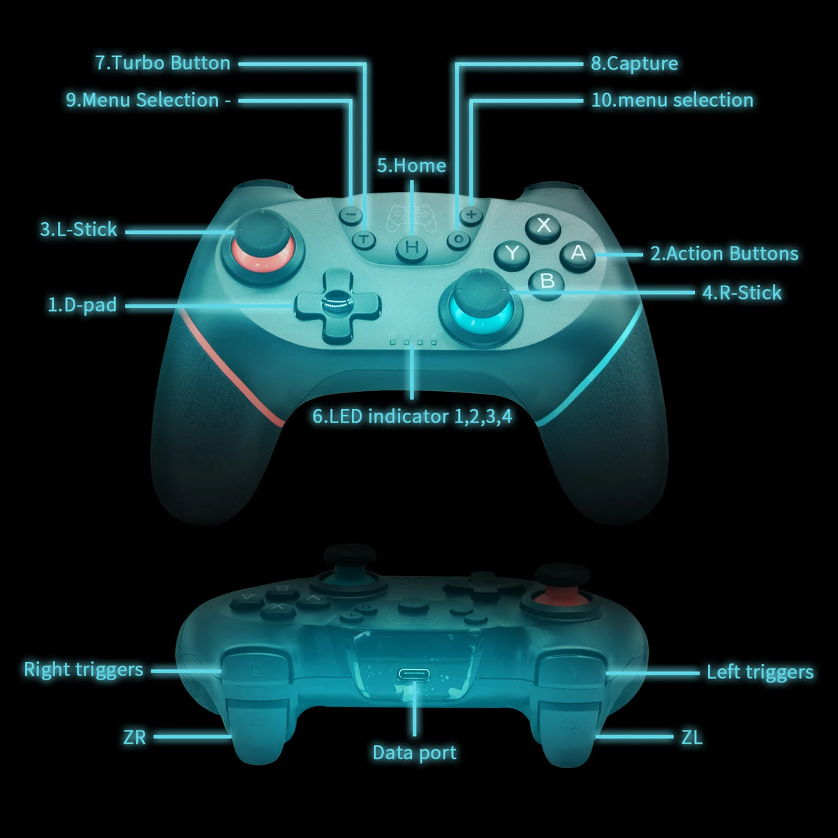 Control Bluetooth Wireless Usb Nintendo