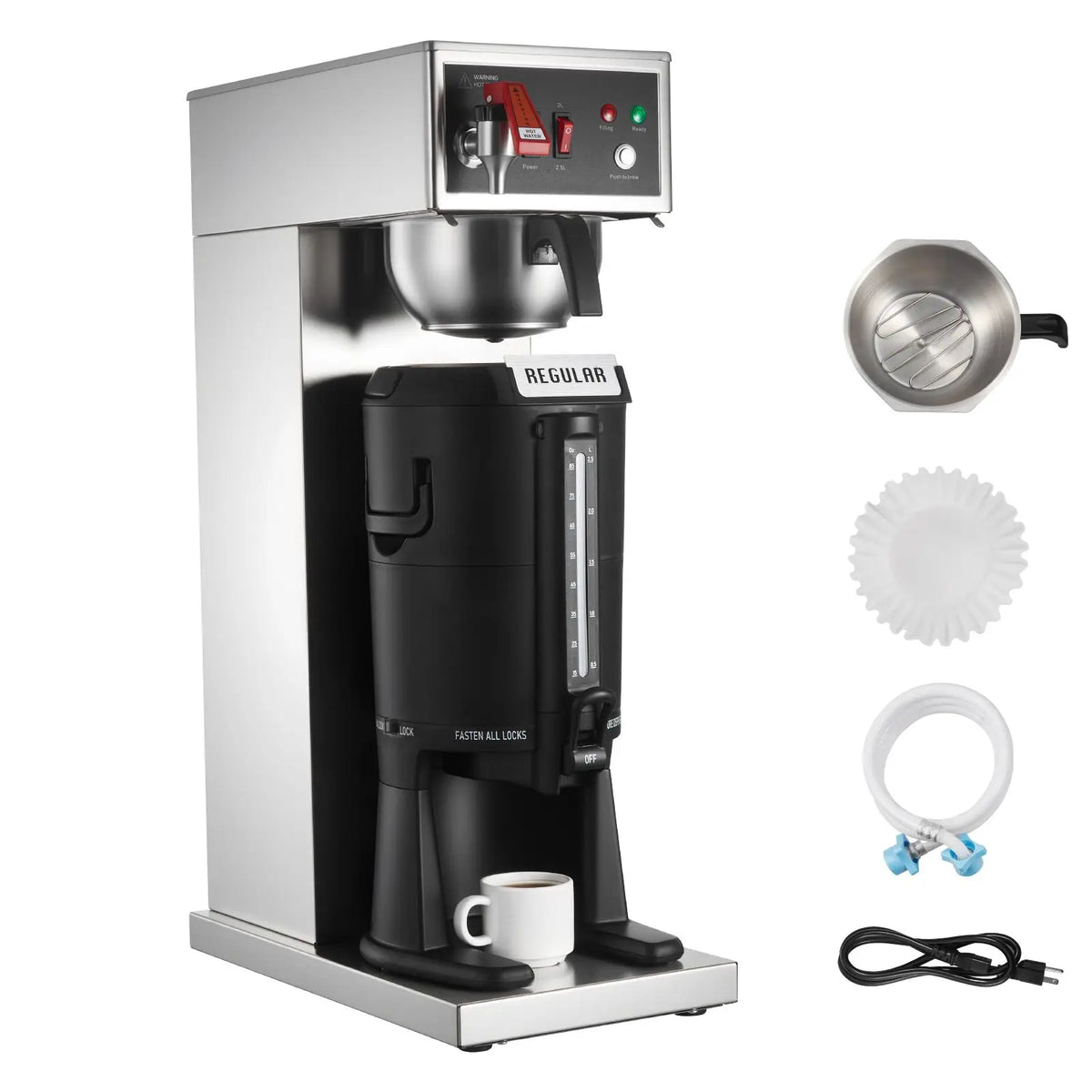 Commercial Drip Coffee Maker, Cups Machine with L Thermal Carafe — product view 1