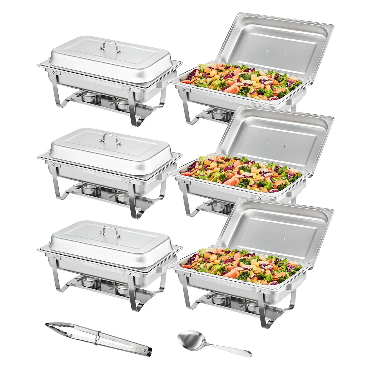 SucceBuy Rectangle Chafing Dish Packs W/ Full Size Pans Buffet — product view 8