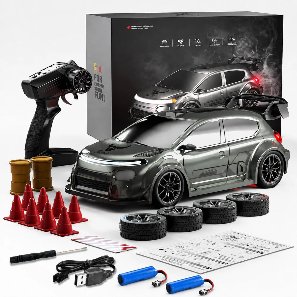 ZNLYRION : Scale RC Drift Car With Replaceable Racing Drift Tires — product view 10