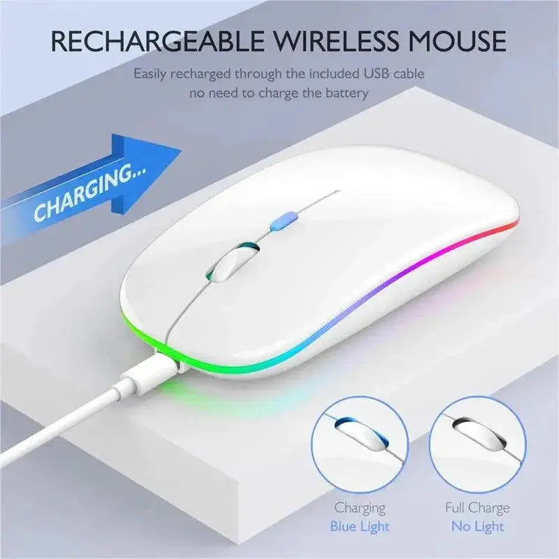 RGB Wireless Mouse Silent Stylish Design For PC Laptop