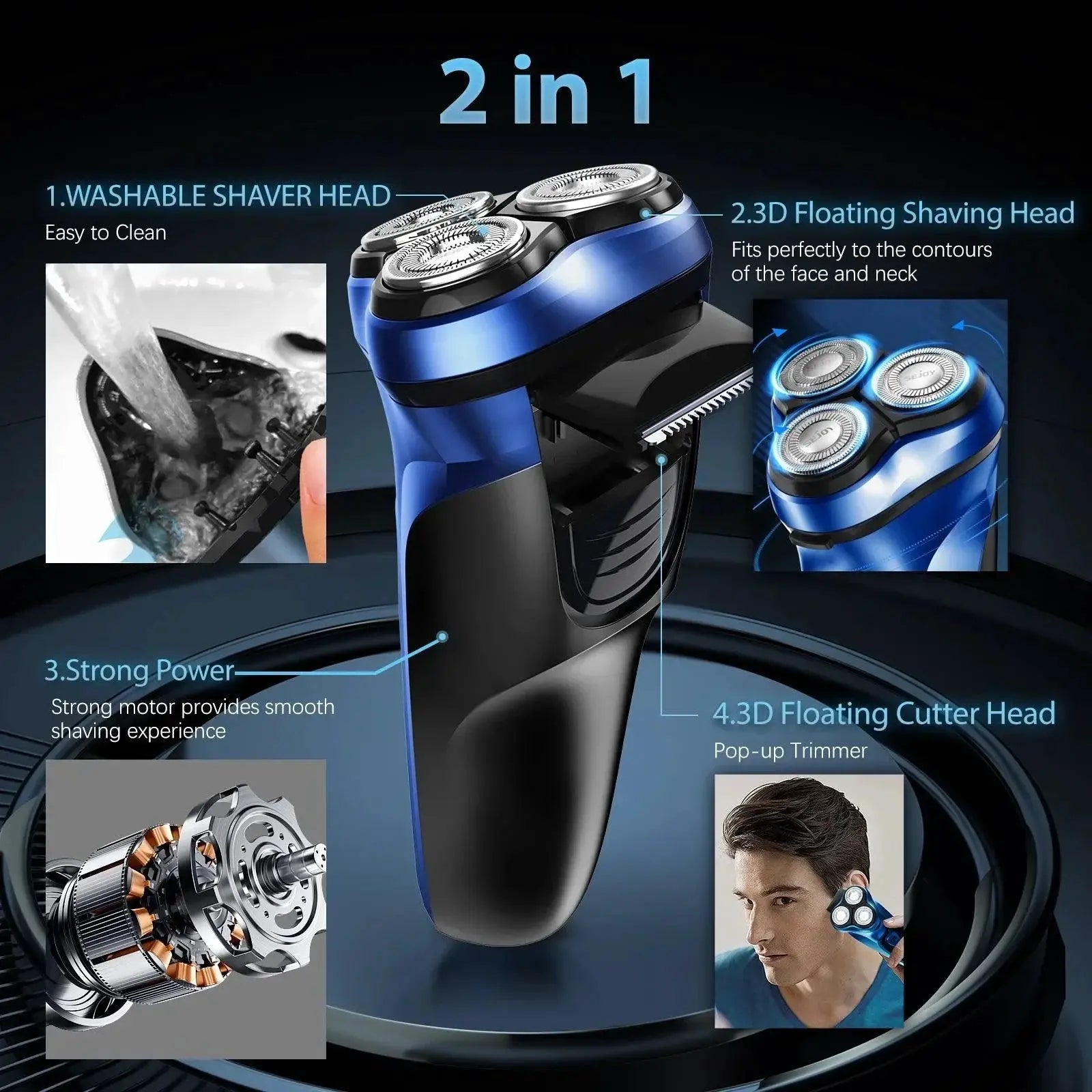 Sejoy Electric Razor For Men Rechargeable Travel Shaver