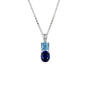 Blue Moissanite Pendant Necklace