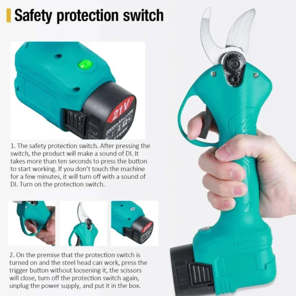 21V Battery Powered Brushless Electric Shear Pruner Tool