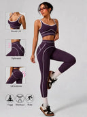 Activewear Set Women Tummy Control High Rise Leggings