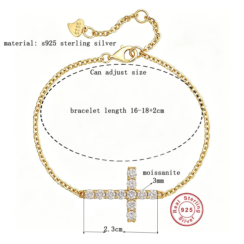 Cross Moissanite Jewelry in Sterling Silver — product view 6