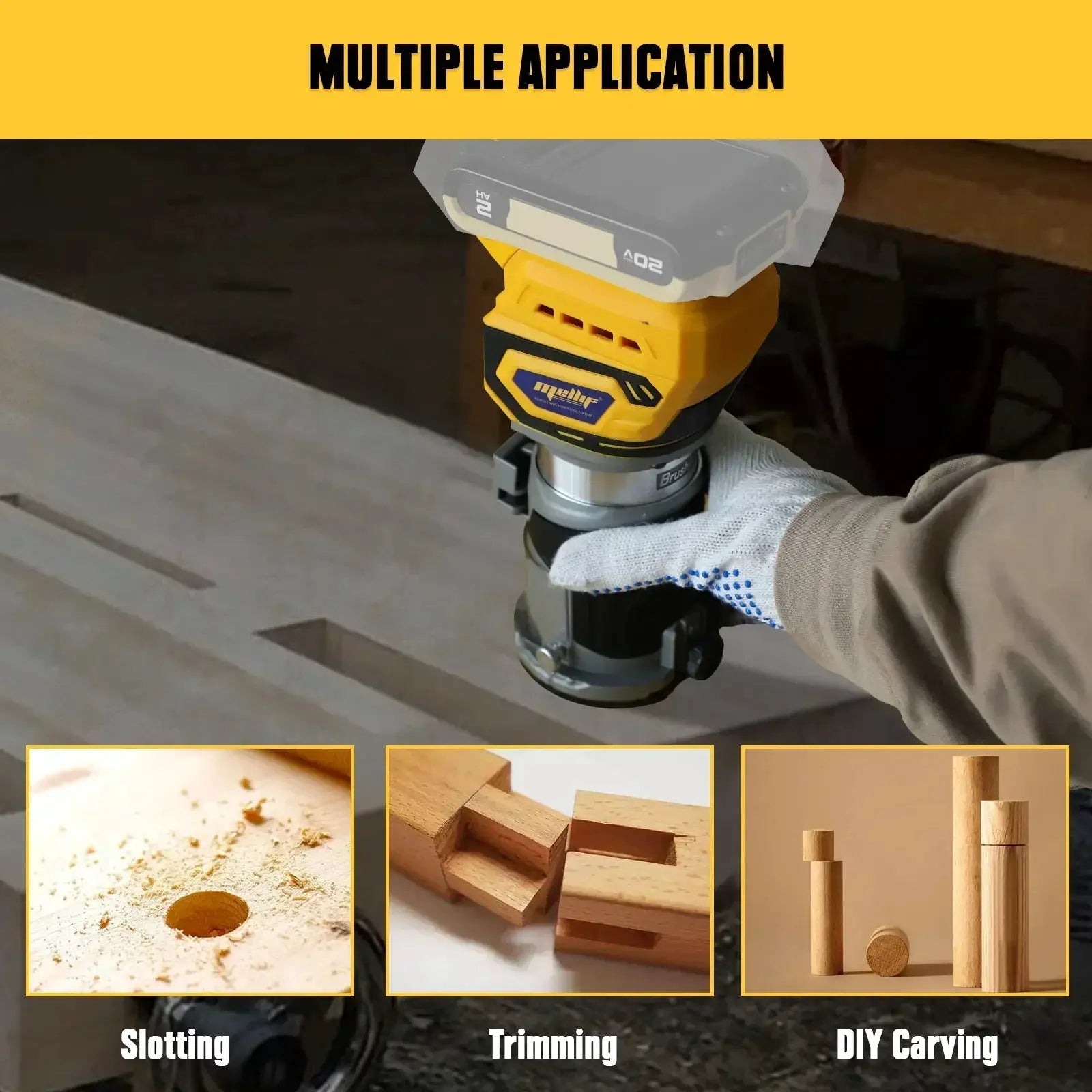 Cordless Brushless Palm Router For 18V And 20V Max Tools