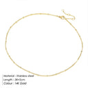 eManco Gold Color Stainless Steel 316 Chain Choker Necklace