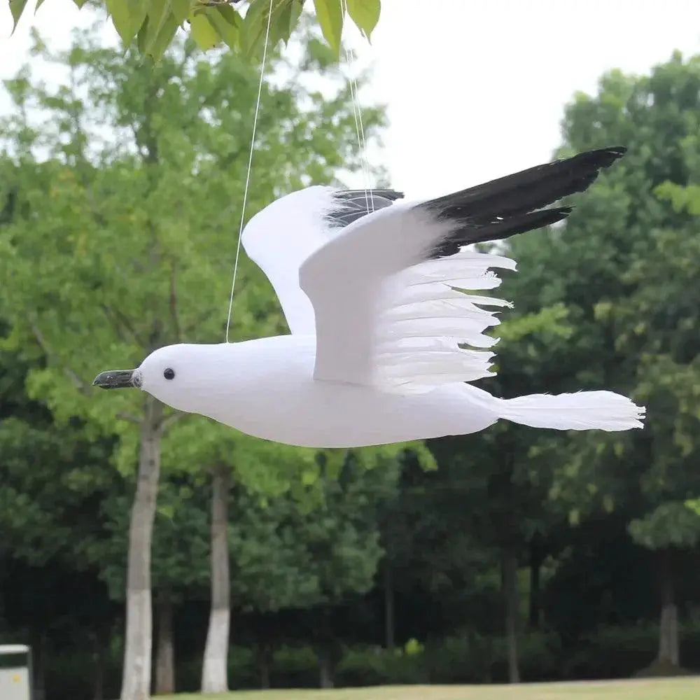 1Pc Simulated Feather Seagulls Bird Figurines For Home Decor
