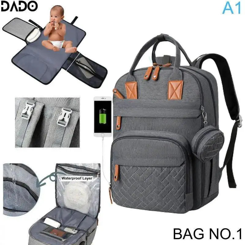 Stylish Multifunctional Diaper Bag Backpack For Parents