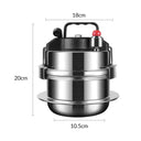 Portable Mini Pressure Cooker - 304 Stainless Steel Pot
