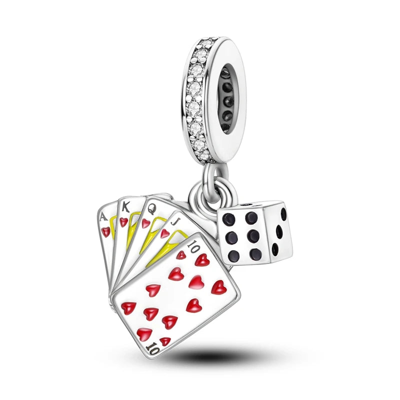 Sterling Silver Poker Card Pendant