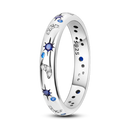 Sterling Silver Ring Sparking Zirconium