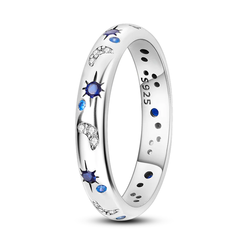 Sterling Silver Ring Sparking Zirconium