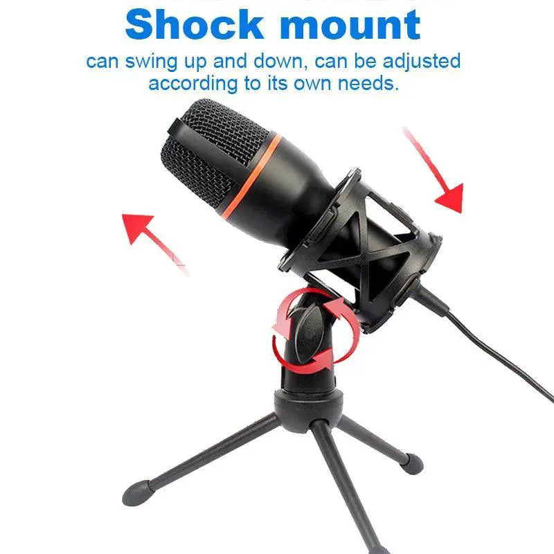 Lefon USB Condenser Microphone RGB Desktop for PC Gaming