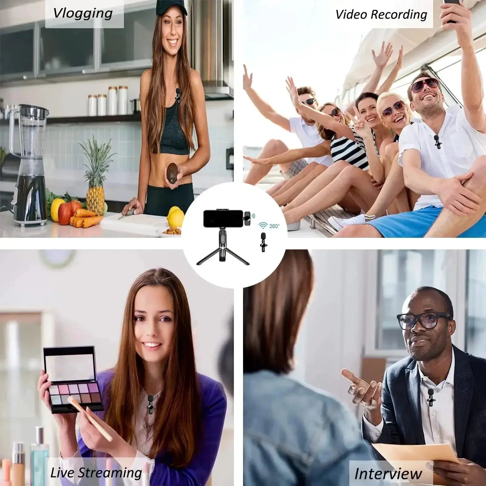 Professional Wireless Lavalier Microphone for Audio Quality