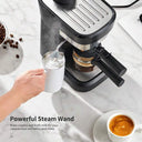 Compact Espresso Coffee Maker, Pressure With Milk Frother, Rich