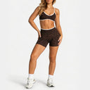 Leopard Print Yoga Set Women Butt Lift High Waist