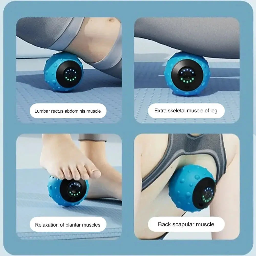 New Vibrating Massage Ball Electric Fascia Ball for Foot and Back Muscle Relaxation Massager Fitness Equipment for Home Gym
