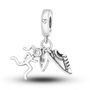 Silver Charm Pendant Celtic Dragon