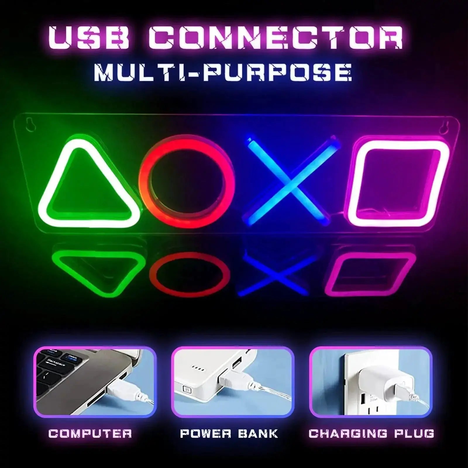 Custom PS4 Game Icon Neon Sign Light for Modern Home Decor