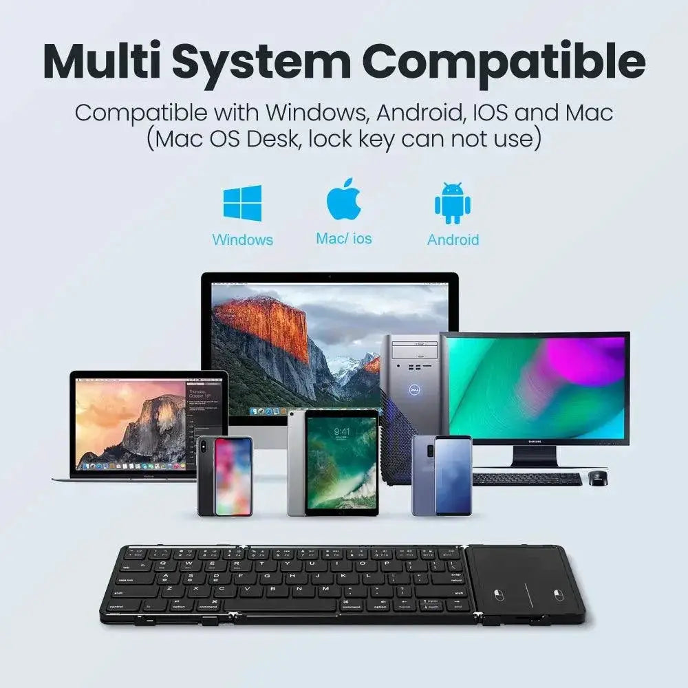 BOW Portable Bluetooth Keyboard Touchpad Wireless Freedom