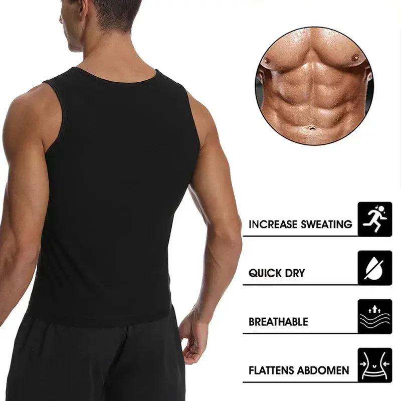 Men's Sauna Shapewear Compression Vest For Enhanced Sweat