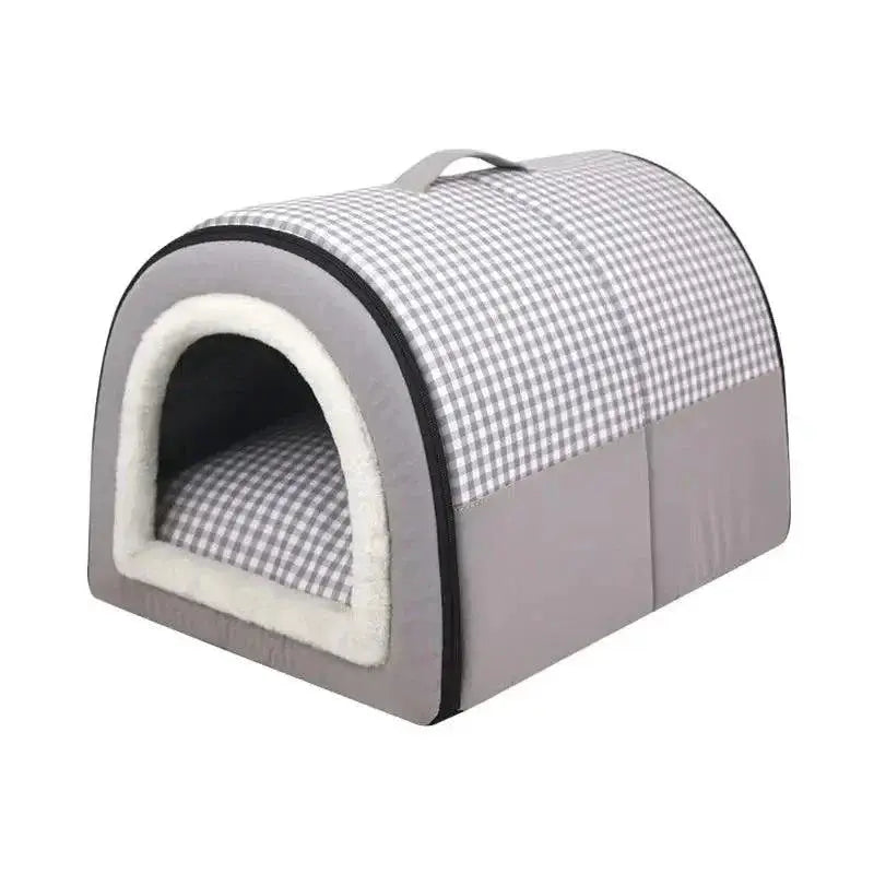 Travel Dog Bed Cave for Small Pets — Dark Grey