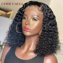 Short Deep Curly Glueless Bob Wig 100% Human Hair Lace Front