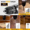 DEKO 20V cordless drill kit with battery, men's drill, manual repair, basic toolbox, suitable for household tools