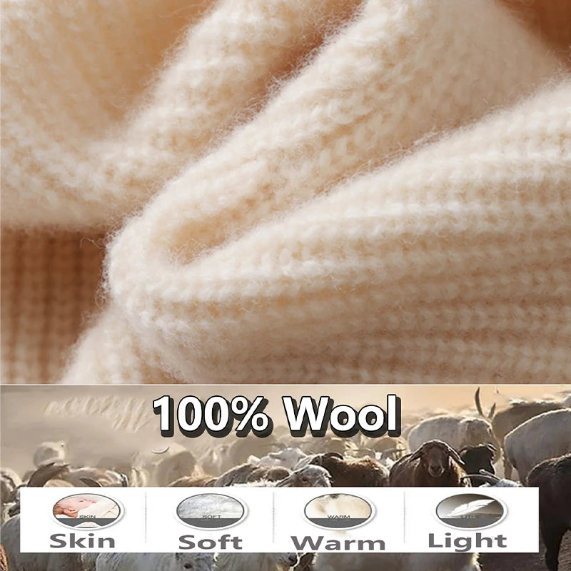 Knitted Shoulder Cape Balaclava Hat