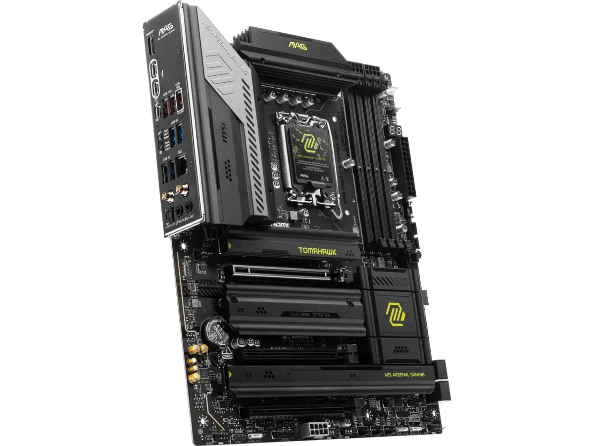 MAG Z890 TOMAHAWK WIFI Motherboard, ATX - Supports Intel Core Ultra Processors (Series 2), LGA 1851 - DDR5 Memory Boost 4 x DDR5 (9200+ MT/s OC), 1 x PCIe 5.0 x16, 1 x M.2 Gen5, Wi-Fi 7, 5G LAN