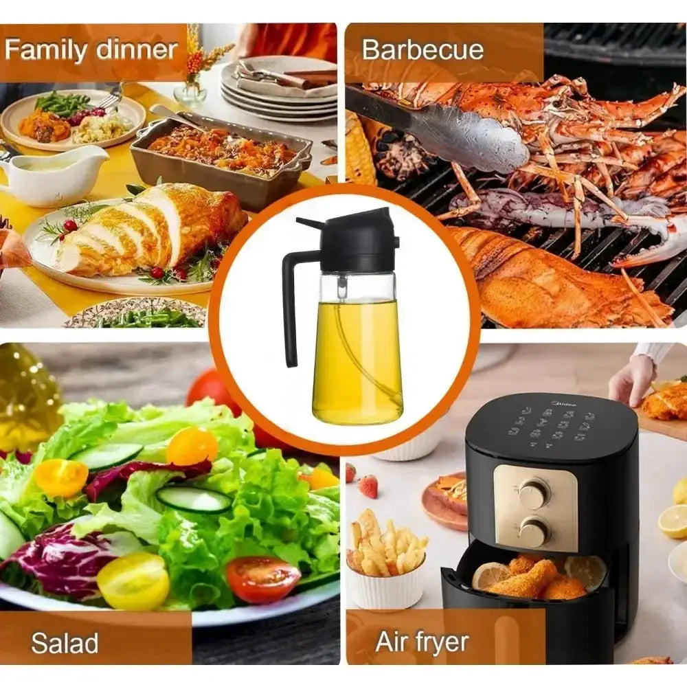 Two In One Olive Oil Dispenser Bottle 500ml Kitchen Tool - OurLum.com