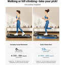 Under Desk Walking Pad With Auto Incline And LED Display Remote
