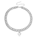 European And American Jewelry Cross Heart Pendant Necklace