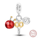Red Series Charm Beads Sterling