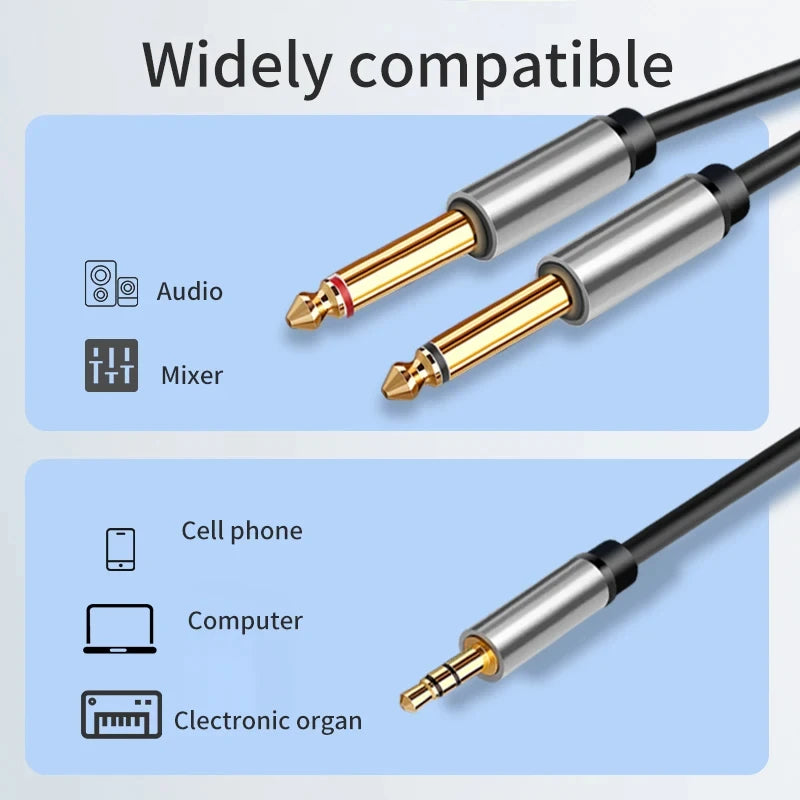 Double Trs Cable Aux Adapter